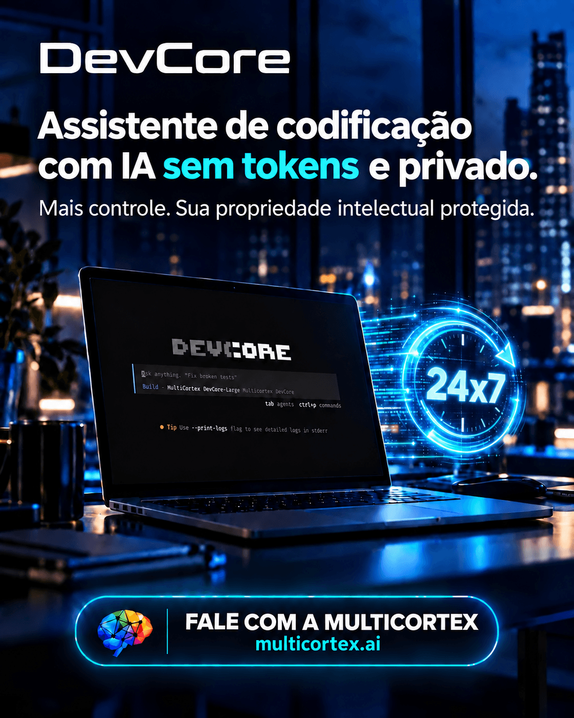 DevCore — Assistente de codificação com IA sem tokens e privado